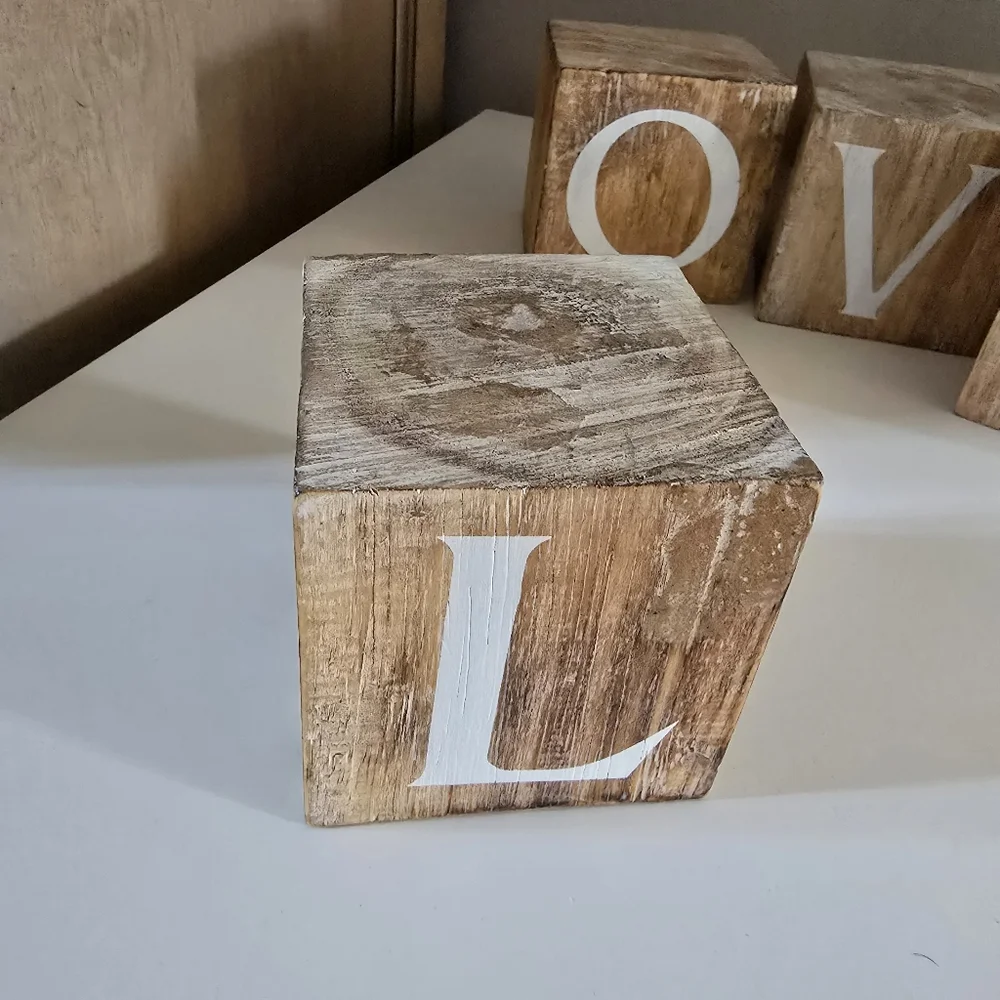 Wooden LOVE Blocks Decor - Picture 3 of 3